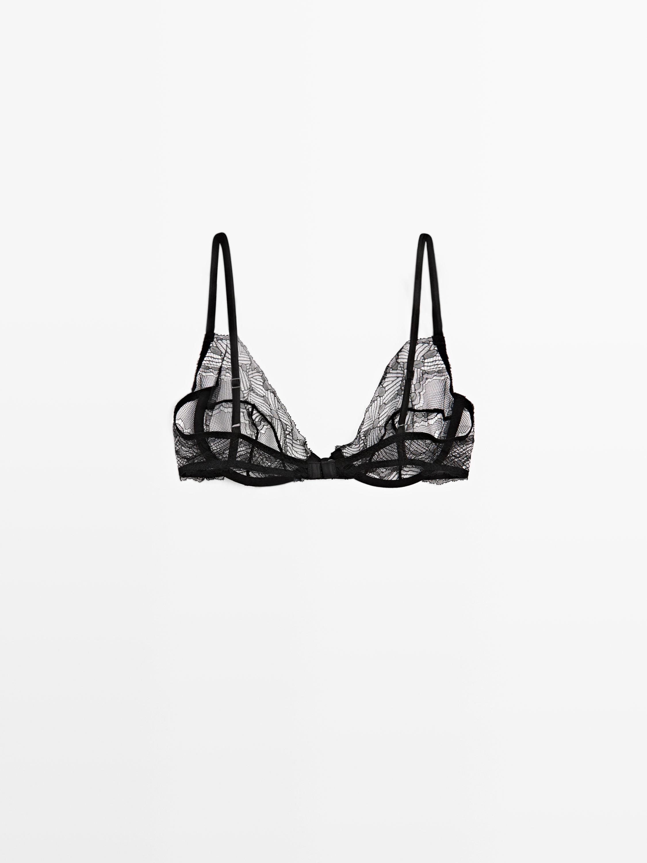 Lace bra with underwire